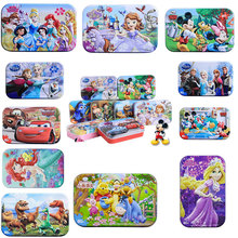 Disney Замороженные Стиль Мультфильм Деревянная игрушка-головоломка Микки Анна Эльза Винни Ариэль обучения, развивающие игрушки для детей подарок на день рождения деревянные игрушки головоломки игрушки развивающие 2022 - купить недорого