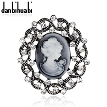 Brooch newest brooch pins for female fashion rhinestone pins and brooches for women vintage cameo brooch for scarf broches 2024 - buy cheap