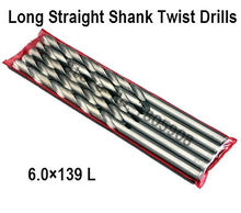Free Shipping New Brand New 10Pcs 6.0mm Extra Long 139mm HSS Twist Drill Straigth Shank Auger Drilling Bit ,Drill bits for metal 2024 - buy cheap