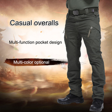 Men Trousers Solid Color Tactical Waterproof Multi-pockets Long Pants HSJ88 2024 - buy cheap