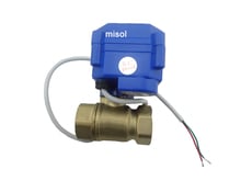 MISOL-válvula de bola motorizada G1/2 "DN15, válvula eléctrica con puerto reductor, 2 vías, 12VDC CR04 2024 - compra barato