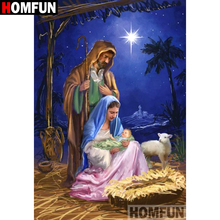 HOMFUN 5D DIY Diamond Painting Full Square/Round Drill "Religious Jesus" Embroidery Cross Stitch gift Home Decor Gift A09070 2024 - buy cheap