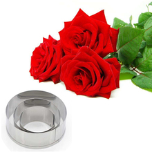 Round & Rose Petals Stainless Steel Cookie Cutter Pastry & Biscuit Baking Cutter Cake Decoration Tool Cupcake Mold Fondant Tools 2024 - buy cheap