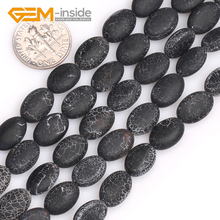 8x10mm  8x12mm Oval Shape Natural Black Agates Stone Gem stone Loose Beads for Jewelry Making DIY Bracelet or Necklace Wholesale 2024 - buy cheap