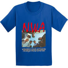 100% Cotton,NWA Straight Outta Compton Pattern Children T shirt Kids Hip Hop Cool Clothes Boys/Girls Short Sleeve T-shirt,GKT238 2024 - buy cheap