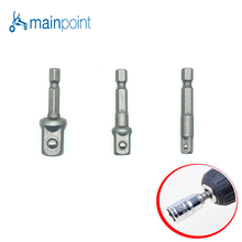 Mainpoint 1/4" 3/8" 1/2" Hex Socket Driver Adapter Set Hammer Electric Screwdriver Head Connecting Rrod Drill Chuck Sleeve Tool 2024 - buy cheap