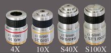 Brand new Microscope Achromatic Objective Lens 4X-10X-40X-100X set free shipping 2024 - buy cheap