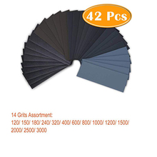 42 Pcs Wet Dry Sandpaper 120 to 3000 Grit Assortment Abrasive Paper Sheets for Automotive Sanding Wood Furniture Finishing 2024 - buy cheap