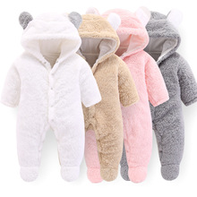 Baby Infant Warm Cotton Clothes Kids Baby Boys Girls 2020 Autumn Winter Jumpsuit Children Hooded Overalls Romper Newborn Clothes 2024 - buy cheap
