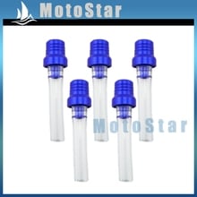 5x Blue Gas Fuel Tank Cover Cap Vent Valve Breather Hose Tube For Pit Dirt Motor Bike Motorcycle 2024 - buy cheap