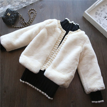 New Girls Fur Coat  O-Neck Winter  Spring Autumn Outerwear Kids Jacket  8 JT030 2024 - buy cheap