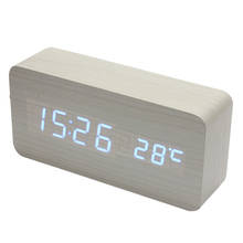 D3 electronic desk clock flip clock masa saati saat reloj Temperature Sounds Control display electronic desktop LED Alarm Clock 2024 - buy cheap