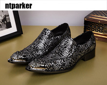 ntparker Man Dress Shoes Punk Man Leather Footwear Pointed with Steel Toe Designer's Shoes Limited Edition Man Shoes, EU38-46! 2024 - buy cheap