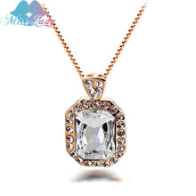 Miss Lady Pendant Necklace  Rose Gold  color Rhinestone Crystal  Vintage necklace women Fashion Jewelry for women  MSY1120N 2024 - buy cheap