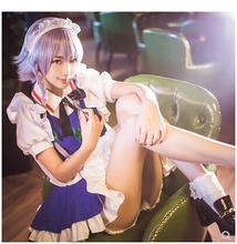 New Anime TouHou Project Izayoi Sakuya Cosplay Costume Apron Maid Dress Halloween Costumes for Women Custom Any Size 2024 - buy cheap