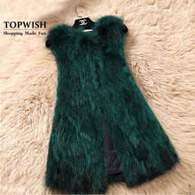 Genuine Fox Fur Vest Nature Women Fox Fur Gilet Factory Custom  size Wholesale Fur Waistcoat TFP872 2024 - buy cheap