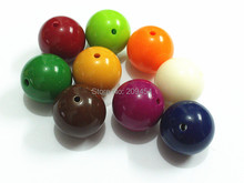 Novo! Contas de acrílico sólido para crianças, 20mm 105 cores misturadas, bolas de goma, borbulhas, colar 2024 - compre barato