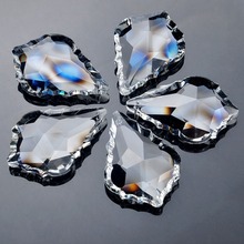 5pcs/lot 50mm Baroque Maple Leaf Suncatcher Clear Crystal Chandelier Part Pendant Glass Lamp Prisms Parts Hanging Pendants Decor 2024 - buy cheap