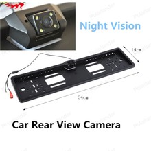 new arrival European Car Licence Plate camera Night Vision CMOS Car Rear View Camera  with 4 LED Light 2024 - buy cheap