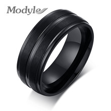 Modyle 2020 New Cool Men Punk Rings Black 316L Stainless Steel Rings For Men Charm Male Jewelry Dropshipping 2024 - buy cheap