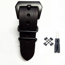 Correia para suunto core series, preto, 24mm, artesanal, couro genuíno, pulseira de relógio e adaptadores e parafusos 2024 - compre barato