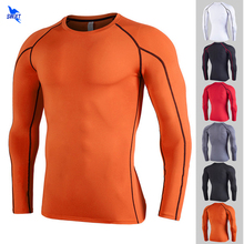 Men's Quick Dry Running T-Shirt 2020 New Compression Shirts Long Sleeve Men Sport Jogging Fitness Sportswear Tops Training Suit 2024 - buy cheap