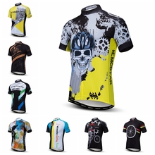 Men's Cycling Jersey 2021 Summer Short Sleeve MTB Jerseys Quick-Dry Bicycle Clothing Breathable Maillot Ciclismo Hombre Skull 2024 - buy cheap