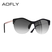 Aofly óculos de sol de gatinho feminino, óculos escuros estilo retrô uv400, a113 2024 - compre barato