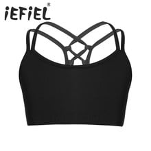 Children Kids Girls Criss Cross Back Tanks Bra Tops Crop Top Ballet Dancewear Clothes for Ballet Dance Stage Performance Workout 2024 - buy cheap