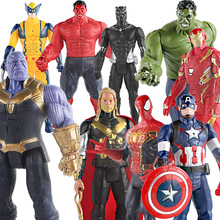 30 см с изображением героев фильма Марвел «мстители» игрушки звуковые светильник супергерой, Капитан Америка танос Тор фигурки дети мальчики игрушка в подарок 2024 - купить недорого