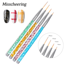 4 Style Nail Art Acrylic Liner Gird Stripes Brushes Marble Printed Gradient UV Gel Polish Painting Pen 3D DIY Tips Manicure Tool 2024 - buy cheap