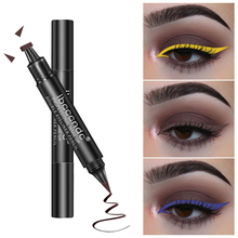 Lápiz Delineador de ojos líquido, 6 colores, maquillaje impermeable, de secado rápido, negro, con sello 2024 - compra barato