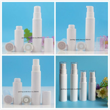 10ML airless plastic bottle  white body ,white pump white/clear lid for lotion/emulsion/serum /toner skin care cosmetic packing 2024 - buy cheap