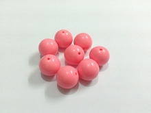 Novo! Contas de acrílico para colar, 20mm 105 x rosa/comum rosa volumizadora, contas de goma sólida para fabricação de colar 2024 - compre barato
