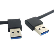 Новый USB 3,0 тип A папа 90 градусов левый угловой правый угловой удлинитель прямое соединение 50 см 2024 - купить недорого