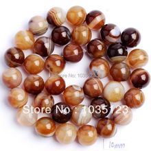 High Quality 10mm Coffee Color Banded Agates Round Shape Loose Beads Strand 15" DIY Creative Jewellery Making w35 2024 - buy cheap