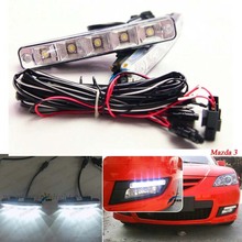 Universal 12V 5 Led Auto Car Daytime Running Lights Fog Lamp Car Driving Light Auxiliary Lamp with Super White drl Light 2024 - buy cheap
