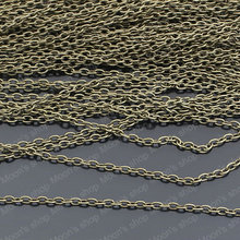 Cadenas de eslabones de hierro de bronce antiguo, accesorios de joyería de moda Diy, ancho de 1,6mm, 5 metros (JM125), venta al por mayor 2024 - compra barato