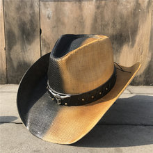 Fashion Summer Women Men Hollow Western Cowboy Hat Dad Boater Sombrero Hombre Hat Double Color Sunbonnet Sun Hat 2024 - buy cheap