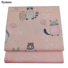 Syunss Diy Patchwork Cloth For Quilting Baby Cribs Cushions Dress Sewing Tissus Pink Animal Dot Print Twill Cotton Fabric Tecido 2024 - buy cheap