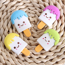 2 Pcs 3d Kawaii Popsicle Food  Eraser Cute Stationery Pencil Eraser School Office Correction Supplies Erasers 2024 - buy cheap