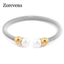 ZORCVENS-Pulseras de acero inoxidable para mujer, brazaletes de lujo, Color dorado 2024 - compra barato