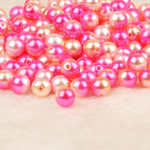 New 50-500pcs Dia 4,6,8,10mm ABS Imitation Pearl beads Round Plastic ABS Loose Beads for Necklace Bracelet  DIY Jewelry Making 2024 - buy cheap