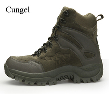 Cungel Sneakers men Military tactical boots Outdoor Hiking shoes Anti-skid Army Desert Combat ankle boots Mountain climbing 2024 - buy cheap