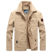 Jaqueta de inverno masculina, jaqueta militar grossa de lã para áreas externas, corta-vento, tática, grossa, roupas 6xl 2024 - compre barato