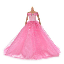 Hot Sale 7 Colors Available High Quality Handmake Wedding Princess Dress Elegant Clothing Gown For for Barbie Doll Dresses 2024 - купить недорого