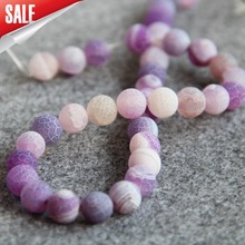 For Necklace 10mm Multicolor Purple Frosted Semi Finished Stone Balls Gift Beads Round DIY Loose Carnelian 15inch Jewelry Making 2024 - buy cheap
