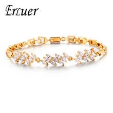 ERLUER Fashion Gold Color Chain Link Classic Bracelets & Bangles For Women AAA Cubic Zirconia Wedding Jewelry Brithday Gifts 2024 - buy cheap
