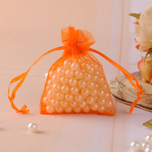 Orange sachet organza Jewelry Bag Earring Packaging 5x7cm 100pcs Organza Fabric Gift Bags jewelry organizer Can Custom Logo 2024 - buy cheap