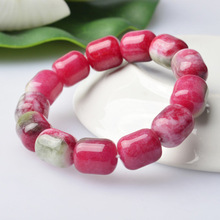 Peach flower jade bracelet beads braclet natural gemstone bangle fine jewelry for woman health for gift  Bracelet   jewelry 2024 - buy cheap